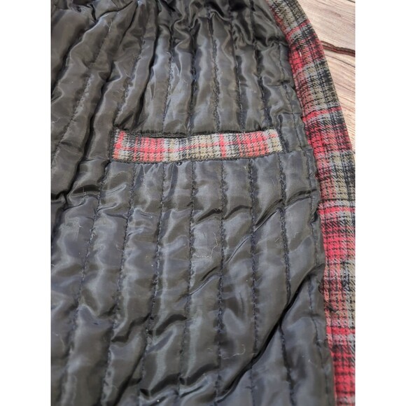 Cherokee Shirt Jacket Men's MEDIUM Quilted Lined Plaid Flannel Shacket w/Pockets - Picture 14 of 16